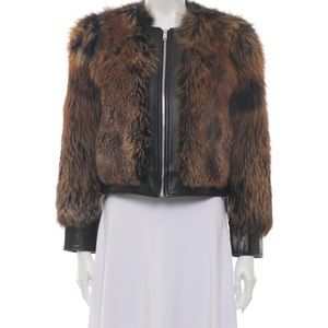 Prada fox fur and leather jacket